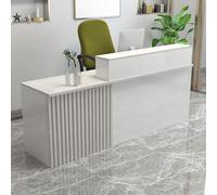 Scrivania per ricevimenti con cassetto bloccabile, tavolo anteriore in legno, registratore di cassa, tavolo da ricevimento in piedi (C-1, 119,4 x 61 x 99,1 cm), perfetto per uffici e negozi