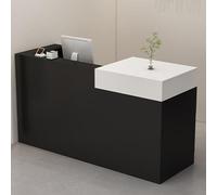 Scrivania per ricevimenti con cassetto chiudibile a chiave, bancone in legno per checkout, atrio, negozio, reception moderna