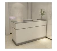 Scrivania per ricevimenti con cassetto e armadietti, robusta, per salone di bellezza, reception per ufficio e check-out nella hall - 100 cm