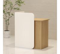 Scrivania per ricevimenti in legno bianco con cassetti chiudibili per saloni di cassa da 119,4 cm