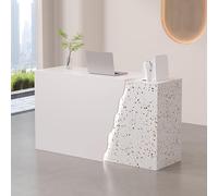 Scrivania per ricevimento a LED con cassetti, bancone per saloni, hotel e negozi al dettaglio, tavolo da ricevimento moderno, soluzione elegante per segretaria