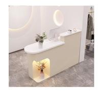 Scrivania per ricevimento a LED con cassetti, elegante e funzionale, per salone, atrio, ufficio, migliora l'estetica professionale dello spazio di lavoro