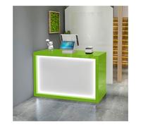 Scrivania per ricevimento a LED con ripiani portaoggetti, bancone al dettaglio con superficie facile da pulire, moderna scrivania per ufficio e negozio (H: 150 cm)