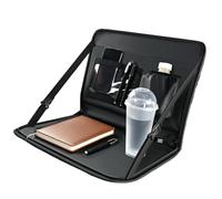 Scrivania per schienale per sedile auto, tavolo da viaggio pieghevole con organizer | supporto portatile per laptop, mangiare, scrivere, viaggiare, comfort del passeggero e di stoccaggio