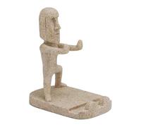 Scrivania Per Telefoni Divertenti - Scultura 'isola Di Pasqua, Proprizzo Di Figurina | Porta Smartphone In Resina Per La Configurazione Di Tavolo Da Ufficio, Un Pezzo Di Visualizzazione Di Novità