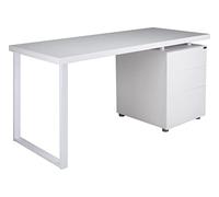 Scrivania per ufficio con cassettiera scrivania per cameretta colore bianco mod. Althea