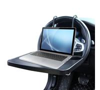 Scrivania per volante - Vassoio pieghevole per computer portatile con fessura per tazza, tavolo da lavoro portatile compatto pieghevole | Tavolo da pranzo regolabile per auto per viaggi, affari