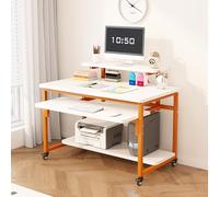 Scrivania piccola per computer, piccola scrivania per camera da letto, scrivania angolare per piccoli spazi, mini scrivania per stand up scrivania per laptop (D, 60 x 50 x 92 cm)