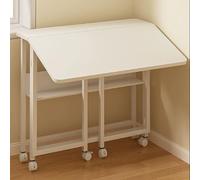 Scrivania pieghevole compatta con ripiano portaoggetti, scrivania mobile per computer per piccoli spazi, facile da montare (120 x 58 cm), perfetta per casa, ufficio, studio o lavoro da casa.