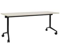 Scrivania pieghevole con ruote marrone chiaro e nero 180 x 60 cm CAVI
