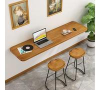 Scrivania pieghevole da parete in legno marrone salvaspazio con supporto in metallo, per cucina e bar, 60120 cm, dimensioni regolabili (60 x 30 cm)