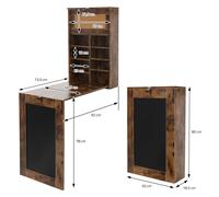 Scrivania pieghevole da parete lavagna tavolo da muro con scaffali vari colori