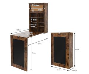 Scrivania pieghevole da parete lavagna tavolo da muro con scaffali vari colori