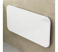 Scrivania pieghevole da parete per computer, banco da lavoro galleggiante per casa, ufficio, bar, camera da letto e cucina, colore bianco (50 x 30 cm), design versatile e salvaspazio