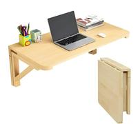 Scrivania pieghevole da parete, salvaspazio, in legno, per studio e camera da letto, versatile tavolo da pranzo e toletta, design elegante e funzionale