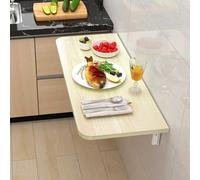 Scrivania pieghevole da parete, salvaspazio, spazio di lavoro per laptop per piccole stanze, camera da letto, casa, ufficio, balcone, design compatto e versatile per una vita efficiente