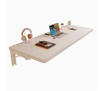 Scrivania pieghevole da parete, salvaspazio, tavolo da lavoro portatile per cucina, camera da letto, soggiorno, ripiano pieghevole compatto 76,2 x 38,1 cm, per un uso versatile