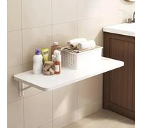 Scrivania pieghevole da parete, tavolo galleggiante salvaspazio per laptop e sala da pranzo, postazione di lavoro compatta bianca per casa e ufficio, 40 x 24 cm, elegante e funzionale