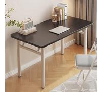 Scrivania pieghevole for computer Struttura in metallo Scrivania salvaspazio Non richiede assemblaggio Design moderno for soggiorni e uffici domestici(Black,120x50cm/47x20in)