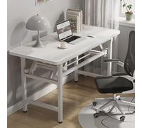 Scrivania pieghevole per computer con ripiano portaoggetti, tavolo da studio salvaspazio per casa e ufficio, design compatto
