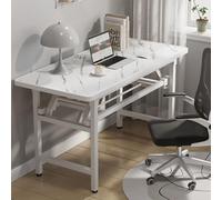 Scrivania pieghevole per computer con ripiano portaoggetti, tavolo da studio salvaspazio per casa e ufficio, design compatto