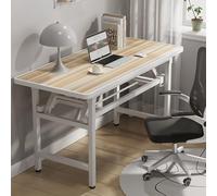 Scrivania pieghevole per computer con ripiano portaoggetti, tavolo da studio salvaspazio per casa e ufficio, design compatto