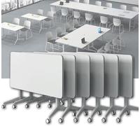 Scrivania pieghevole per computer con ruote, mobile e compatta per riunioni di formazione e collaborazione