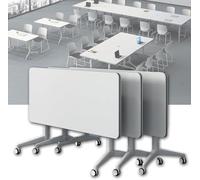 Scrivania pieghevole per computer con ruote, mobile e compatta per riunioni di formazione e collaborazione