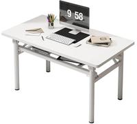 Scrivania pieghevole per computer, tavolo da pranzo multifunzionale, tavolo da studio con ripiano portaoggetti, piccola scrivania, senza montaggio, design con bordo arrotondato, scrivania per studio,