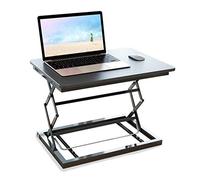 Scrivania pieghevole regolabile per computer - nero bianco argento grigio - postazione di lavoro elevabile per casa ufficio - configurazione multi-posizione - capacità di carico 18 kg