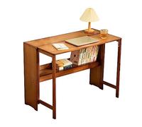 Scrivania Pieghevole, Scrivania Per Computer In Legno Massello Con Libreria, Piccola Scrivania Per Laptop Per Lavoratori, Studenti, Per Camera Da Letto, Sala Studio(80/100*55(Size:100*55*76CM,Color:B)