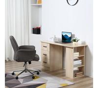 Scrivania Porta PC con 3 Cassetti e 3 Ripiani, Scrivania per Camera e Ufficio in Legno 120x49x72cm Description:Questa scrivania per computer HOMCOM con piano da 120 cm offre ampio spazio per tenere a 