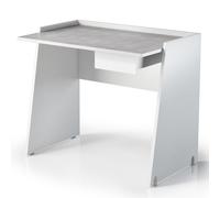 SCRIVANIA PORTA PC MINI L90xP60xH80 CM DESK CONTEMPORARY BIANCO CEMENTO