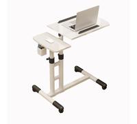 Scrivania portatile con altezza regolabile e piano inclinabile per uso portatile, supporto mobile con ruote per comodino o divano