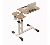Scrivania portatile con altezza regolabile e piano inclinabile per uso portatile, supporto mobile con ruote per comodino o divano