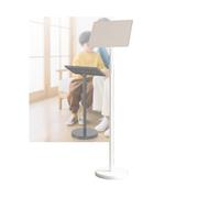 Scrivania portatile for tablet, supporto da pavimento for libri | Con graffette for pagine, for laptop e ricette for spartiti e ricette for l'home office(White)