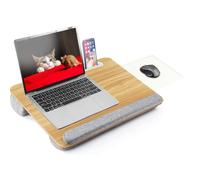 Techly Scrivania Portatile per Laptop Supporto Bambù con Base Imbottita e