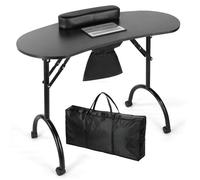 Scrivania portatile per unghie, con cassetto, polsiera, ruote e borsa per il trasporto, per professionisti del salone di bellezza