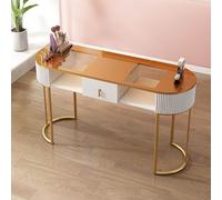 Scrivania professionale per nail tech, con cassetti e armadietto, postazione di lavoro funzionale in legno per manicure e artisti