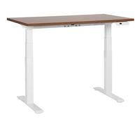 Scrivania regolabile elettricamente legno scuro e bianco 120 x 72 cm DESTINES