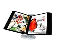 Scrivania regolabile Flip File Holder Unit Desk Riferimento Organizzatore 10 e 20 Pagine Unità a pannello a due lati Montaggio a parete Sistema di riferimento Formato A4 Flip Menu Rack Ufficio Tavolo