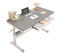 Scrivania regolabile in altezza con cassetto portaoggetti per casa e ufficio, 80/100/120 cm x 60 cm, design ergonomico per un maggiore comfort e produttività