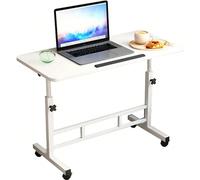 Scrivania regolabile in altezza con ruote, scrivania per computer, scrivania ergonomica per camminare, tapis roulant per casa, tavolo per PC piccolo per ufficio domestico, 80 x 40 x 65-87 cm Design er