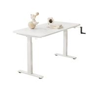 Scrivania regolabile in altezza - Scrivania manuale con cassetto portaoggetti per casa e ufficio - 120 cm x 60 cm - Design ergonomico per comfort e produttività