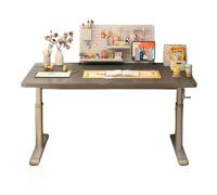 Scrivania regolabile in altezza, scrivania manuale con cassetto portaoggetti, per casa e ufficio, 80 cm x 60 cm, design ergonomico