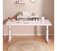 Scrivania regolabile in altezza, scrivania manuale con cassetto portaoggetti, per casa e ufficio, 80 cm x 60 cm, design ergonomico