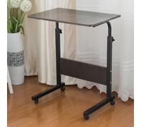 Scrivania Regolabile in Altezza, Tavolino da Laptop Con Rotelle Freni, Porta Pc Computer Altezza, stabile, Adatto Alla Camera da Letto, All'ufficio Di Casa(Black1,60cm/23.6in)