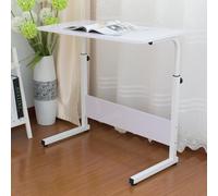 Scrivania Regolabile in Altezza, Tavolino da Laptop Con Rotelle Freni, Porta Pc Computer Altezza, stabile, Adatto Alla Camera da Letto, All'ufficio Di Casa(White3,80cm/31.4in)