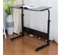 Scrivania Regolabile in Altezza, Tavolino da Laptop Con Rotelle Freni, Porta Pc Computer Altezza, stabile, Adatto Alla Camera da Letto, All'ufficio Di Casa(Black2,80cm/31.4in)