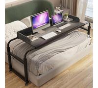 Scrivania Regolabile in Altezza, Tavolino da Laptop Con Rotelle Freni, Porta Pc Computer Altezza, stabile, per casa, ufficio, camera da letto, soggiorno(Black)